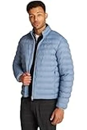 Tommy Hilfiger Cazadora acolchada Packable Frecycled Jacked Relaxed Fit, Azul (Brisk Blue), L
