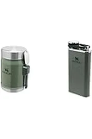 Stanley Classic Legendary Fiambrera Termica 0.4L with Spork & Classic Wide Mouth Flask 0.23L with Never-Lose Cap