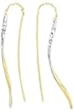 Amor Pendientes Pendientes de mujer, 4 cm, Bicolor, Viene en caja de regalo de joyería