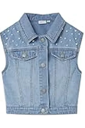 NAME IT NKFERNA SL DNM Vest 3105-BS O Chaqueta, , 134 para Niñas