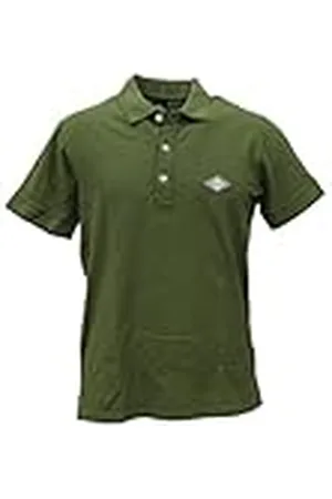 Replay Polo clásico de manga corta para hombre, verde , L
