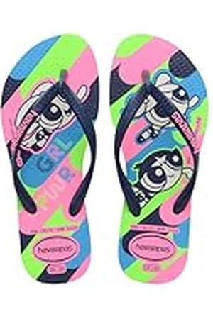 Havaianas Kids Slim Powerpuff Girls, Chanclas Niña, White, 35/36