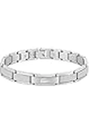 Lacoste Pulsera de Eslabones para Hombre Colección STENCIL en Acero Inoxidable Adornado con un Patrón Petit Piqué - 2040188