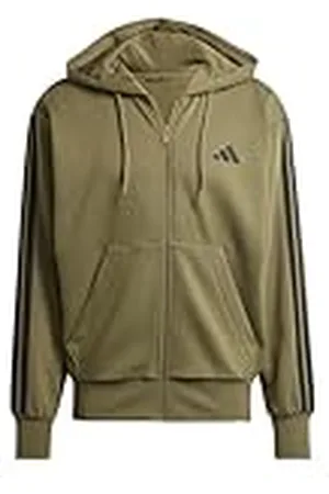 adidas Hombre Essential Three Stripes Fleece Zipper Hoodie, , XXL
