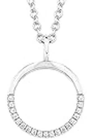 QS by s.Oliver Collar con colgante de de ley 925 collar de las señoras, con zirconia cúbica synth., 42+3 cm, , Viene en caja de regalo de joyería