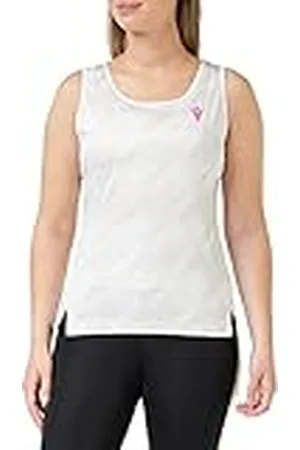 macron Padel Start CB Lucia Singlet Woman White Printed Canotta da gioco, Mujer, Color Blanco, X-Large