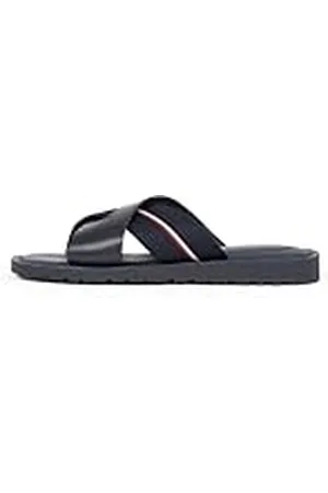 Tommy Hilfiger Sandalias Hombre Core Criss de piel, Azul (Desert Sky), 40