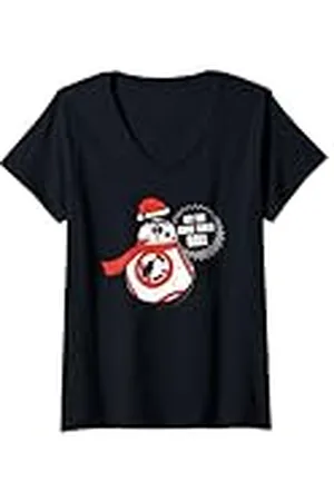 STAR WARS Mujer BB-8 Deja que pasen los buenos tiempos en Navidad Camiseta Cuello V