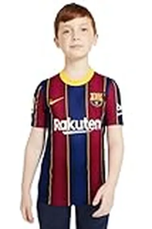 Nike FC Barcelona Temporada 2020/21-FCB Y NK BRT STAD JSY SS HMCD4500-456 Camiseta Primera Equipación, Niño, Deep Royal Blue/Varsity Maize Full Sponsor, XL
