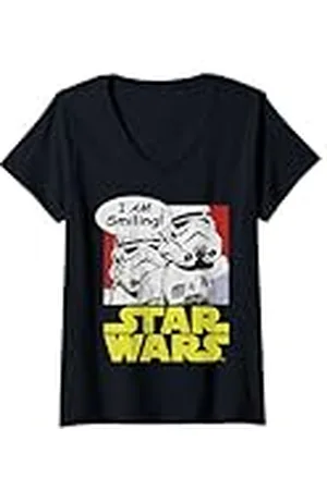 STAR WARS Mujer Stormtroopers Estoy sonriendo de forma divertida Camiseta Cuello V