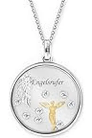 Engelsrufer Collar de cristal con forma de ángel, 8 W. S. Circ., 50 cm, Plata esterlina, Circonia cúbica