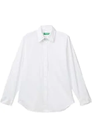 Benetton Camisa 51judq0a0, Color Blanco, XL Mujeres