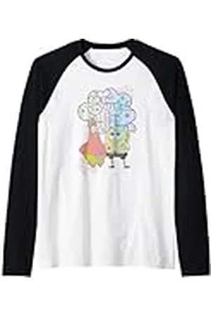Spongebob Bob Esponja Y Patrick Bestie 4 Vida Camiseta Manga Raglan