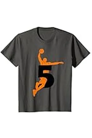COOL BASKETBALL DESIGNS AND OUTFITS Niños BOLSA DE BASKET 5 AÑOS DE BASKETBOL 5 AÑOS 5 DE NACIMIENTO Camiseta