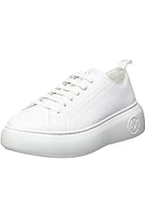 Armani Exchange Mujer The Super Sneaker Zapatillas, Optic White, 38.5 EU