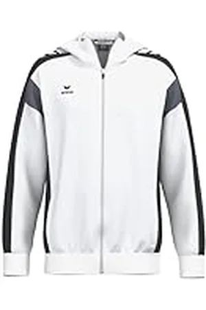 Erima Celebrate 125 - Chaqueta deportiva con capucha (1032533), color blanco/negro, talla 4XL