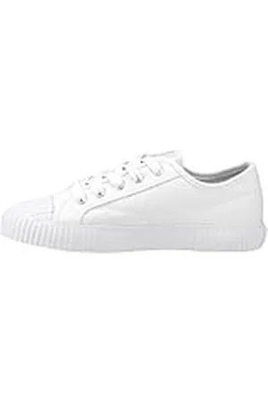 Hush Puppies Freya Canvas Trainer Mujer, White, 36 EU