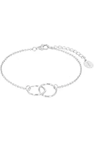 QS by s.Oliver Pulsera de plata esterlina 925 señoras brazo joyas, 16+3 cm, plata, Viene en caja de regalo de joyería