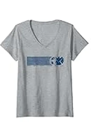 Marvel Mujer Logotipo de Eagle Globe de Agents of S.H.I.E.L.D. Camiseta Cuello V