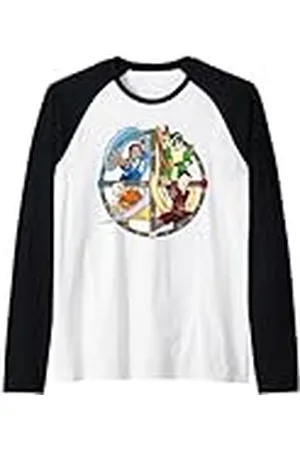 Avatar: The Last Airbender 4 Dobladoras en 4 Cuadrantes De Un Círculo Camiseta Manga Raglan