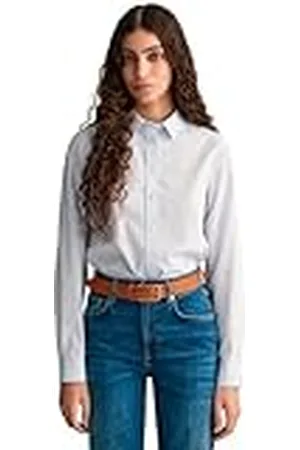 GANT Reg Poplin Stripe Shirt Blusas, , 32 para Mujer