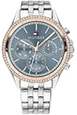 Tommy Hilfiger Reloj Analógico de Cuarzo Multifunción para Mujer con Correa de Acero Inoxidable Plateada - 1781976