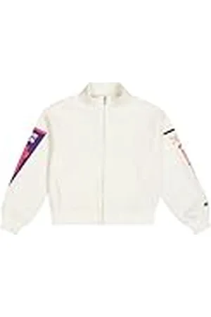 Champion Legacy Graphic Shop G (405024) -Ultra-Light Soft Compact Powerblend Fleece Full-Zip Sudadera Deporte Mujer, , 7-8 años para Niñas