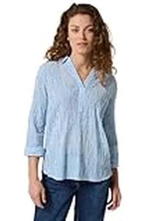 CECIL B345549 Blusa Seersucker de Rayas, , S Mujeres