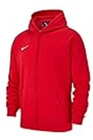 Nike Y Hoodie FZ FLC TM Club19 Sudadera, Niños, University Red/University Red/White/White, L