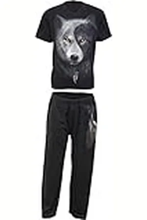 Spiral Wolf Chi - Set de Pijama de Estilo gótico - para Hombre - 4 Piezas - XL