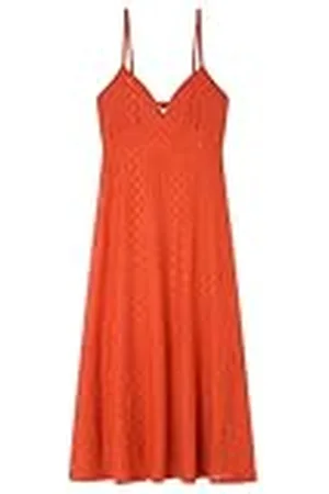 Springfield SPRINGFILED Vestido Midi Crochet Tirantes, Vestido Mujer, brown, S