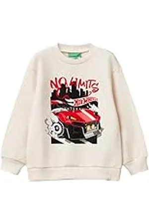 Benetton Maglia G/C M/L 3j68g10i2 Sudadera sin Capucha, Color Blanco, 2 años Niños y Adolescentes