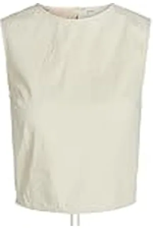 JJXX Jack&Jones JXKAIA Seersucker Top WVN, Camiseta sin Mangas Mujer, Cremefarben