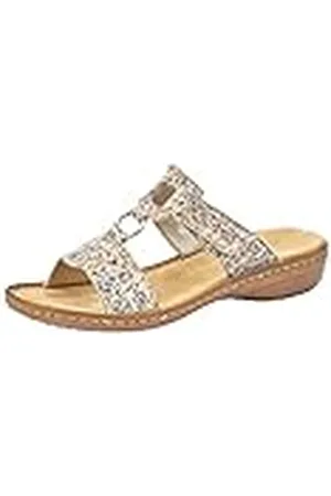 Rieker Frühjahr/Sommer 608A0, Mules Mujer, Multicolor (Pebble/Multi 93), 37 EU