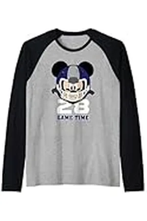 Disney Mickey Mouse Football #28 Game Time Sports Camiseta Manga Raglan