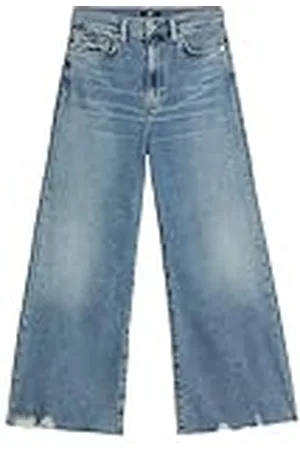 7 for all Mankind Ultra High Rise Cropped Jo Walk with Worn out Hem Jeans, , 28W Mujeres