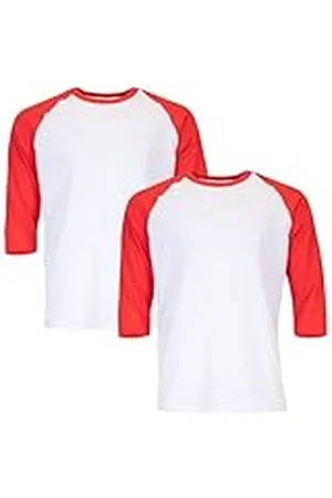 Gildan Camiseta raglán 3/4 de algodón Pesado, Estilo G5700, Paquete de 2, , M (Pack de 2) para Hombre