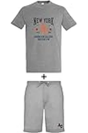 American College Ensemble Lot 2 Pièces T Shirt et Short Enfants Garçons Filles, Conjunto 2 piezas camiseta + pantalón corto Unisex Niños, , 8 Ans
