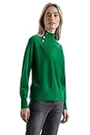 Street one A303045 Sudadera con Detalle de Botones, Color Verde, 44 para Mujer