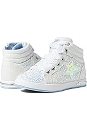 Skechers 310650L Wht, Zapatillas, White Rock Glitter/Lt. Blue Trim, 27.5 EU
