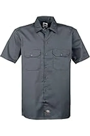 Dickies Camiseta de trabajo de manga corta para hombres en color blanco de Negro gris oscuro XXXXX-Large