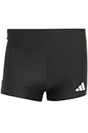 adidas Hombre 3 Stripes Swim Boxers, Black/White, XS Short