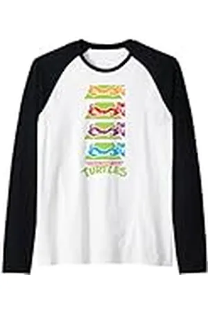 Teenage Mutant Ninja Turtles TMNT Todos los personajes con máscaras Camiseta Manga Raglan