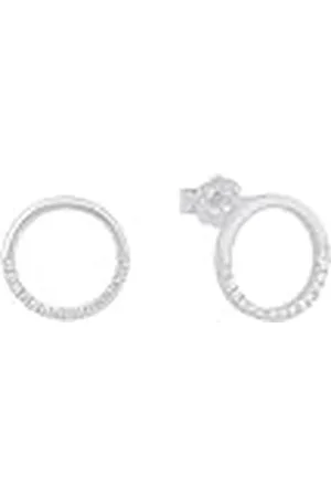 QS by s.Oliver Pendientes de de ley 925 pendientes de las señoras, con zirconia cúbico sintetizador., 1,2 cm, , Viene en caja de regalo de joyería
