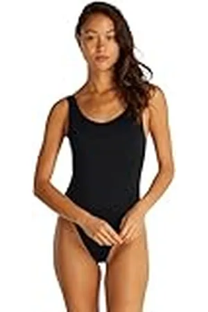 Calvin Klein Traje de baño Mujer Scoop Back One Piece con logotipo en los tirantes, Negro (Pvh Black), S