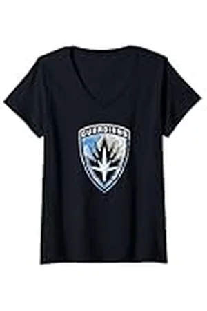 Marvel Mujer Estampado floral del icono de Guardianes de la Galaxia de Camiseta Cuello V