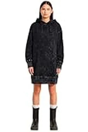 G-Star RAW Loose Hooded Sweater Kleid Vestido, Dk Black GD D23502-d249-b564, XL Mujeres