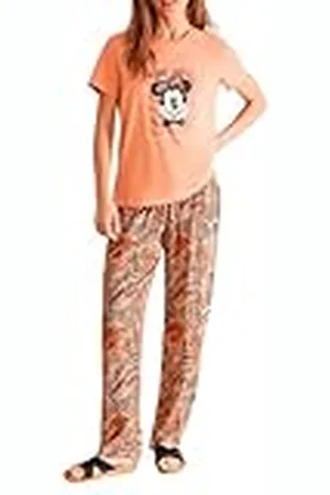 Women secret Multilicense Bangkok Pijama Largo 100% algodón Ocre Minnie, , L Women