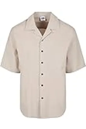 Urban classics Relaxed Seersucker-Camiseta de Manga Corta Camisa, , XXL Hombres
