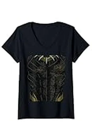 Marvel Mujer Panther Erik Killmonger Costume Camiseta Cuello V